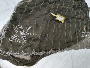 Black Handwork Saree