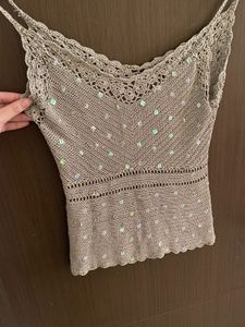 light green Lace vintage Top