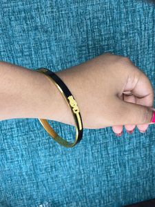 Jai Mahakal Black N Golden Kada For Men
