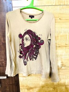 Full Sleeve Printed T-shirt Top