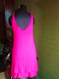 ZARA Hot Pink Layered Mini Dress
