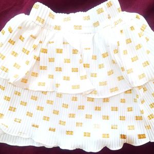 White &amp; Gold Two-Piece Set