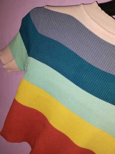 Rainbow Strips 🌈  Crop Top