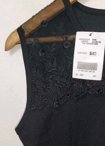 Trendy New Black Lace Tank Top