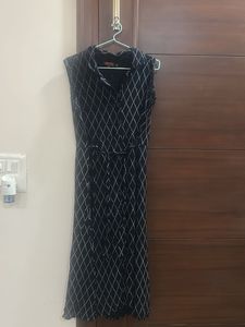 Chic Blue Printed Dress