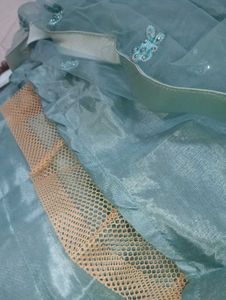 Cute cyan Girls Dress and gown