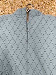 Blue Diamond Pattern Peplum Dress