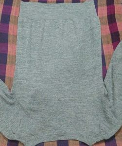 V Neck Grey Color Sweater