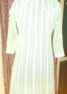 White Embroidered Kurti