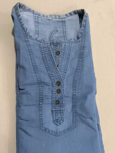 denim kurta