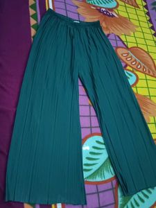 Green Pleated Palazzo Pants