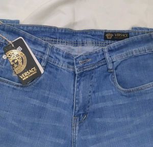 Versace Light Wash Denim Jeans