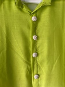 Lime Green Ombre Button-Down Dress XL, XXL