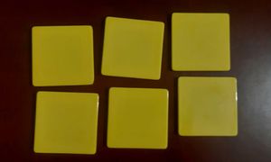 6 TEA COASTERS - unbreakable and sturdy plastic