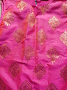 Beautiful Art Silk Ethnic Short Kurta For Girls