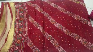 Elegant Maroon Embroidered Saree