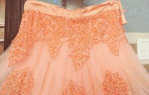 Crop Top With Lehenga Set