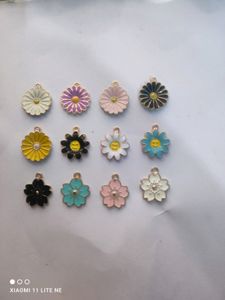 Flower Charms , Smily Charm,