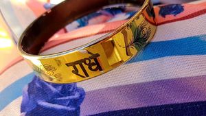 Goldish Yellow Radhe Bangle Bracelet