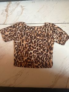 Leopard Print Crop Top made in Thailand