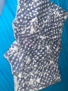 Polka Dot Denim Shorts