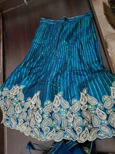 Sequin Lehenga Choli Set with jewelery