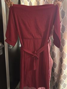 Red Dress with Belt