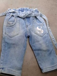 Cute Girl's Denim Pants
