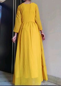 Yellow Tiered Maxi Dress