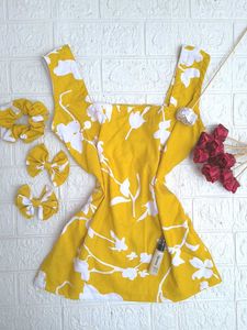 Corset Back Short Kurti 💛