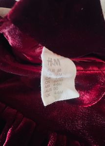H&amp;M Red Velvet Baby Dress