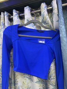 Cobalt Blue Ribbed Top