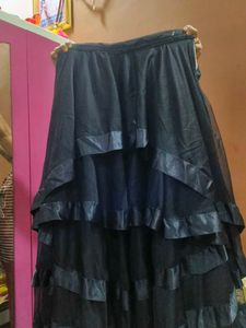 Sequence Blouse With Frill Skirt No Dupatta
