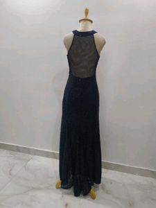 Navy Sequin Formal Gown