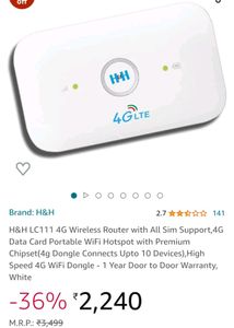 4G Lte Wifi Modem