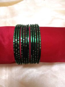 Dark Green Colour Bangles 12pc