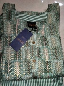 Mint Green Flawless Kurtha Set With Dupatta
