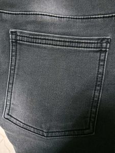Grey Denim Joggers