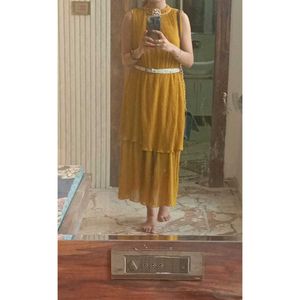Mustard Tiered Dress