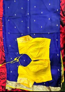 Purple paithani with stiched blouse