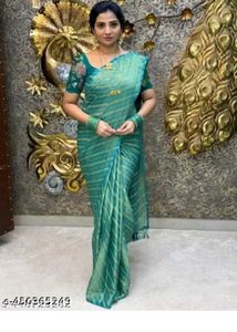 Braso Saree With Designer Blouse