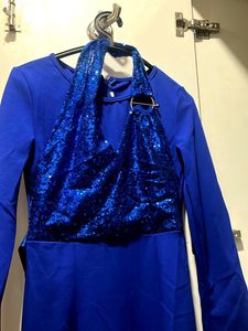 Blue Sequin Party Dress