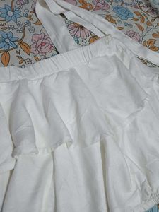 White Ruffle Top