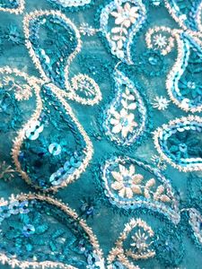 Elegant Embroidered Saree Fabric