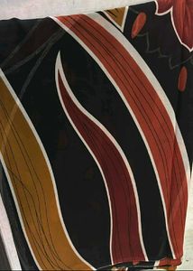 floral striped saree with black plain M sized blou