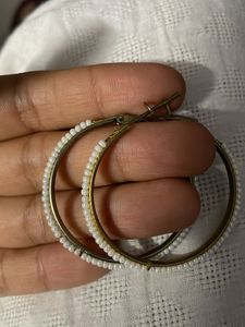 Pearl Hoop Earrings