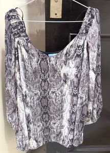 Snakeskin Print Blouse