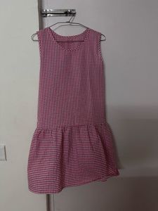 Pink Gingham Mini Dress