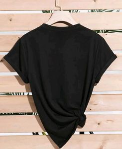 Women’s Black Oversized Cotton Blend T-Shirt