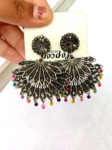 6 pairs 🦚Peacock Jhumka Earrings